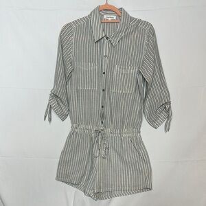 Heartloom Blue & Off White Striped Jumpsuit Size XS